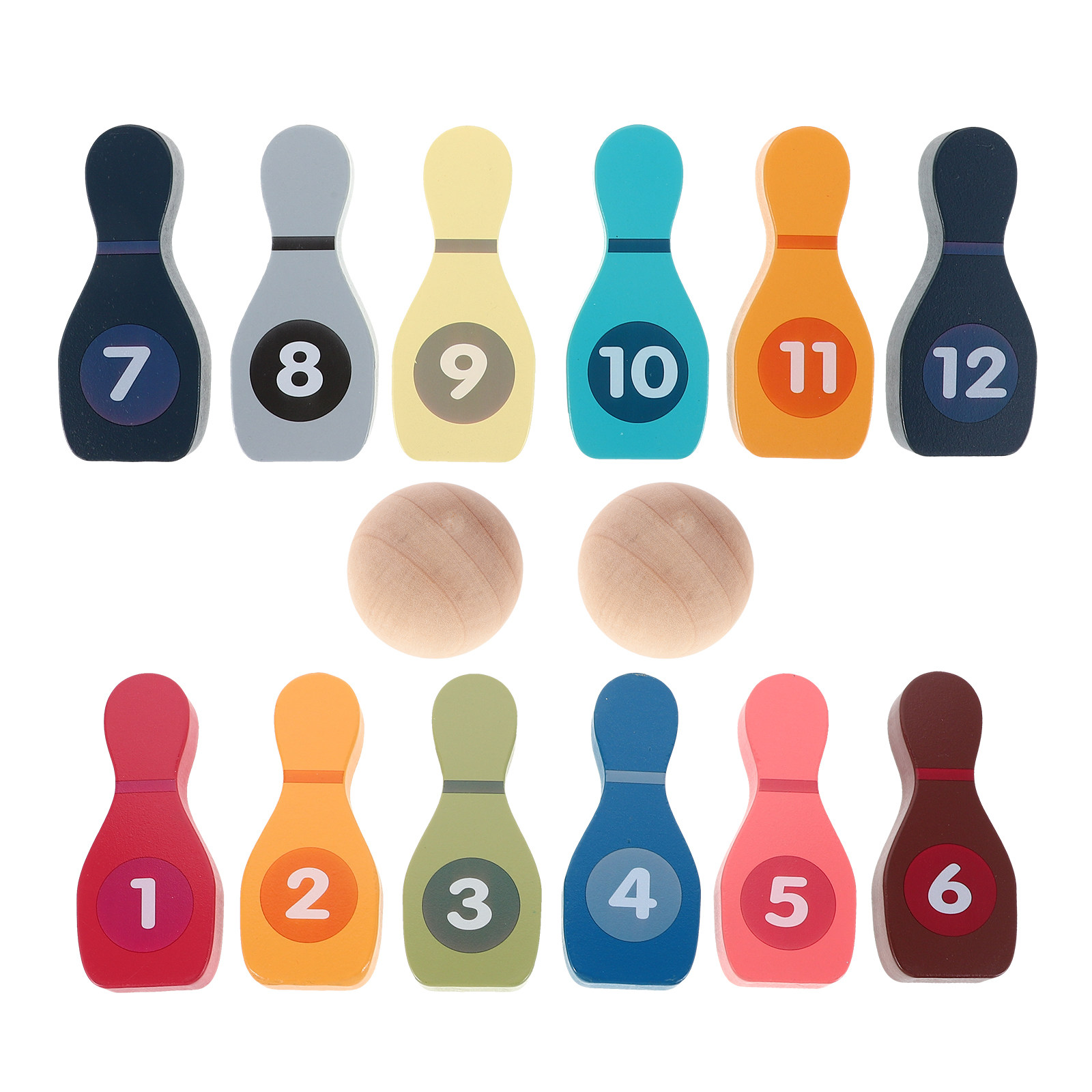 Kids Outdoor Ball - 1Set Colorful Bowling Set for Kids