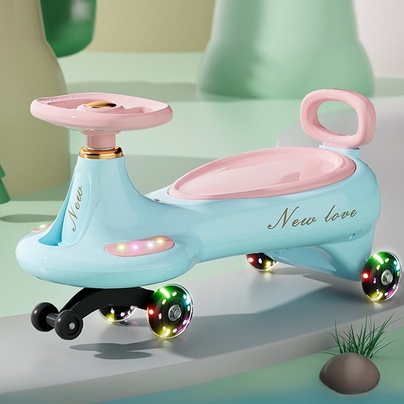 Kids Outdoor Car - Cute Kids Swing Wiggle Car Anti-Tip