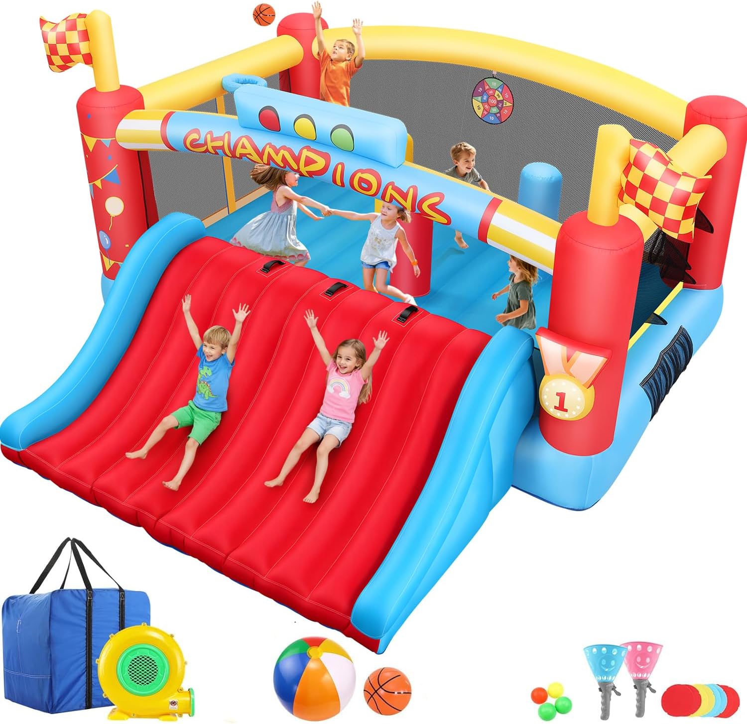 Kids Outdoor House - 13FT Big Inflatable Bounce House for