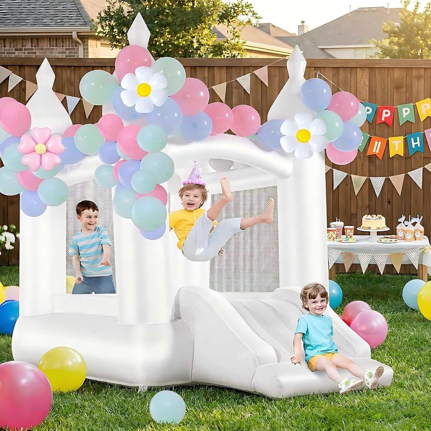 White Bounce House Indoor Outd - огляд і ціна Kids Outdoor House