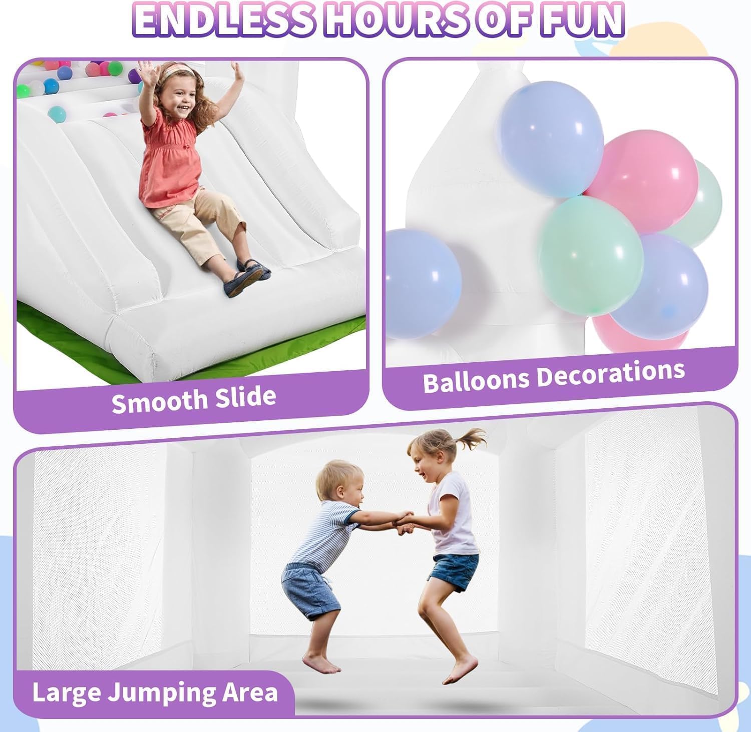 White Bounce House Indoor Outd - огляд і ціна Kids Outdoor House