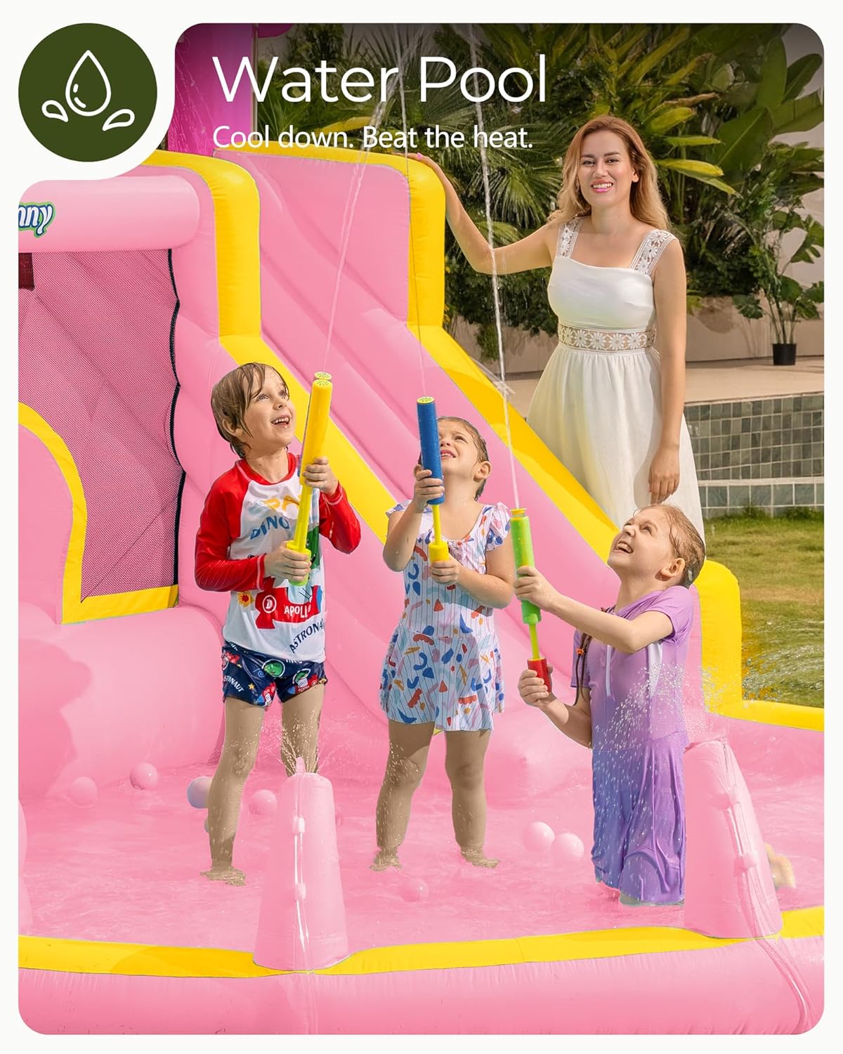 Pink Inflatable Water Slide Bo - огляд і ціна Kids Outdoor House