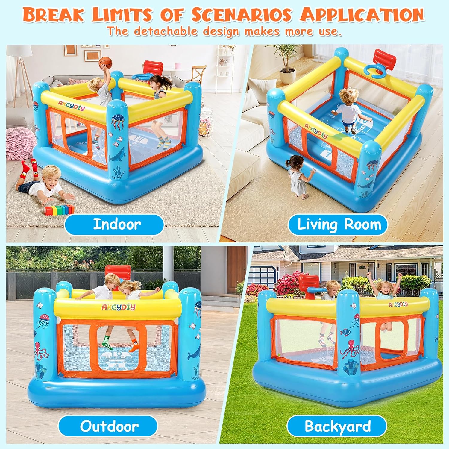 Bounce House, PVC Inflatable B - огляд і ціна Kids Outdoor House