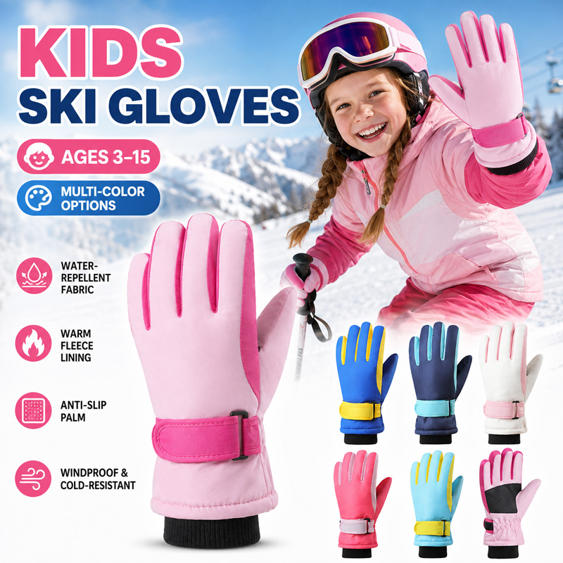 Kids Winter Ski Gloves Waterpr - огляд і ціна Kids Outdoor Gloves