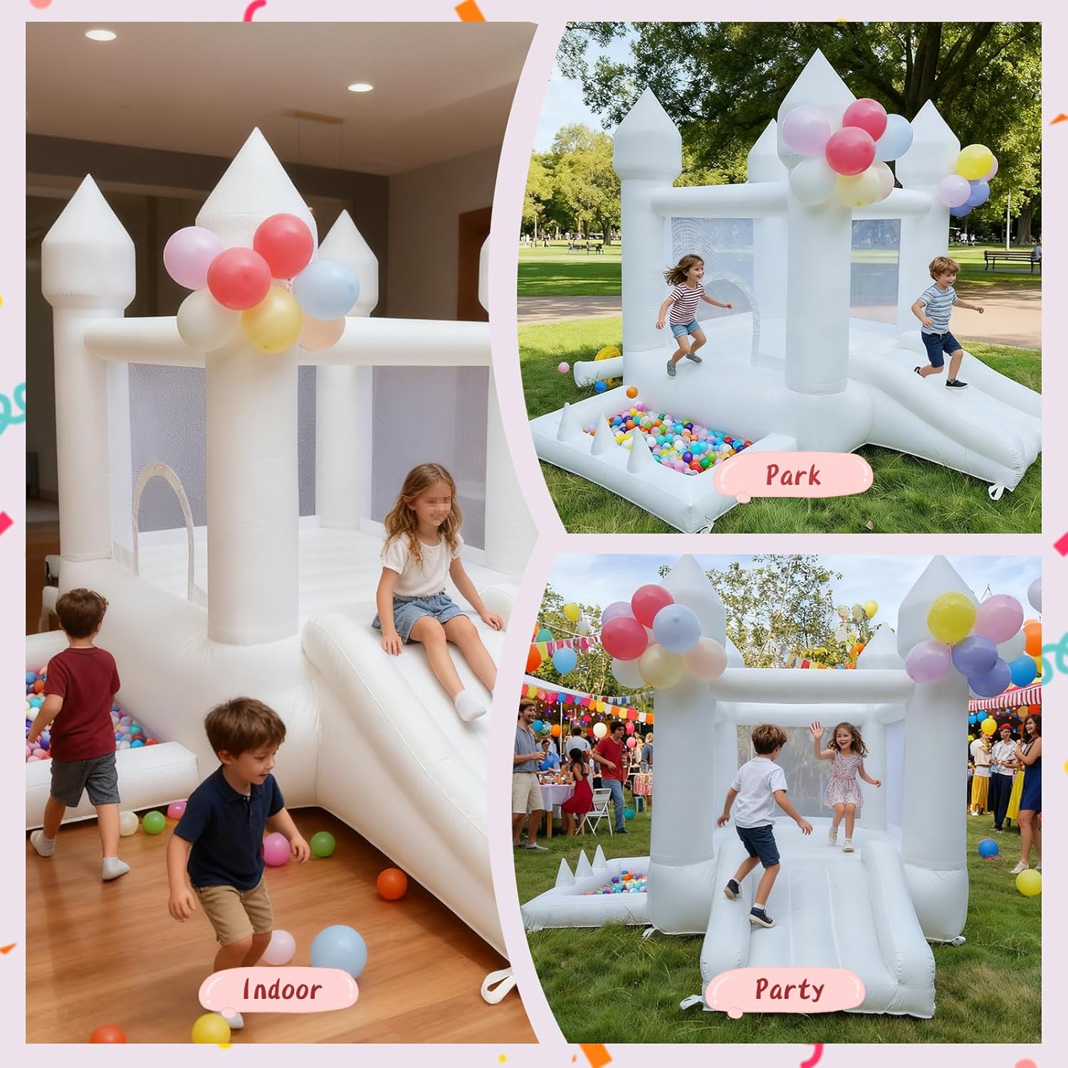 White Bounce House, Indoor and - огляд і ціна Kids Outdoor House