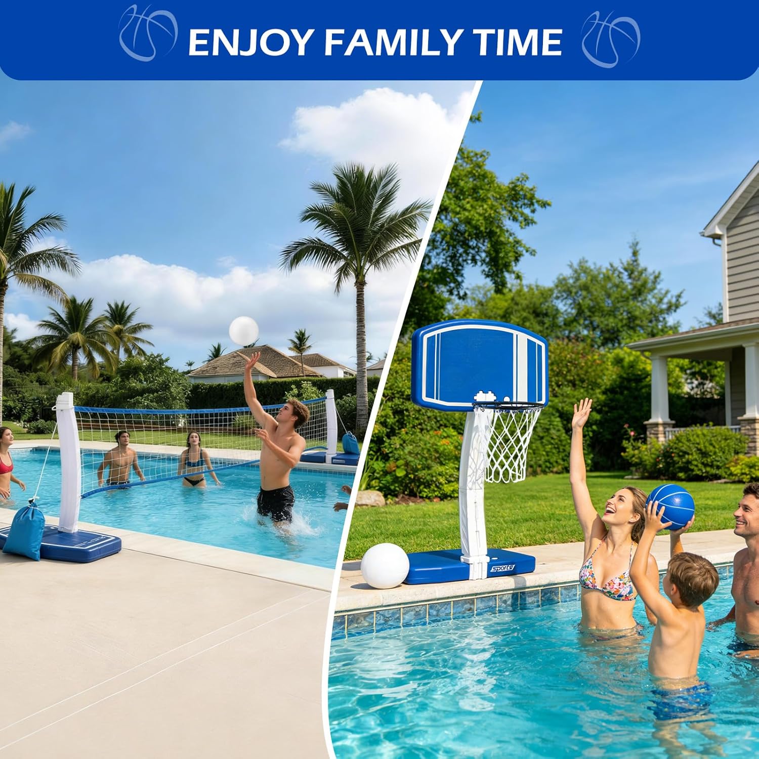 Above Ground Pool Basketball H - огляд і ціна Kids Outdoor Fun