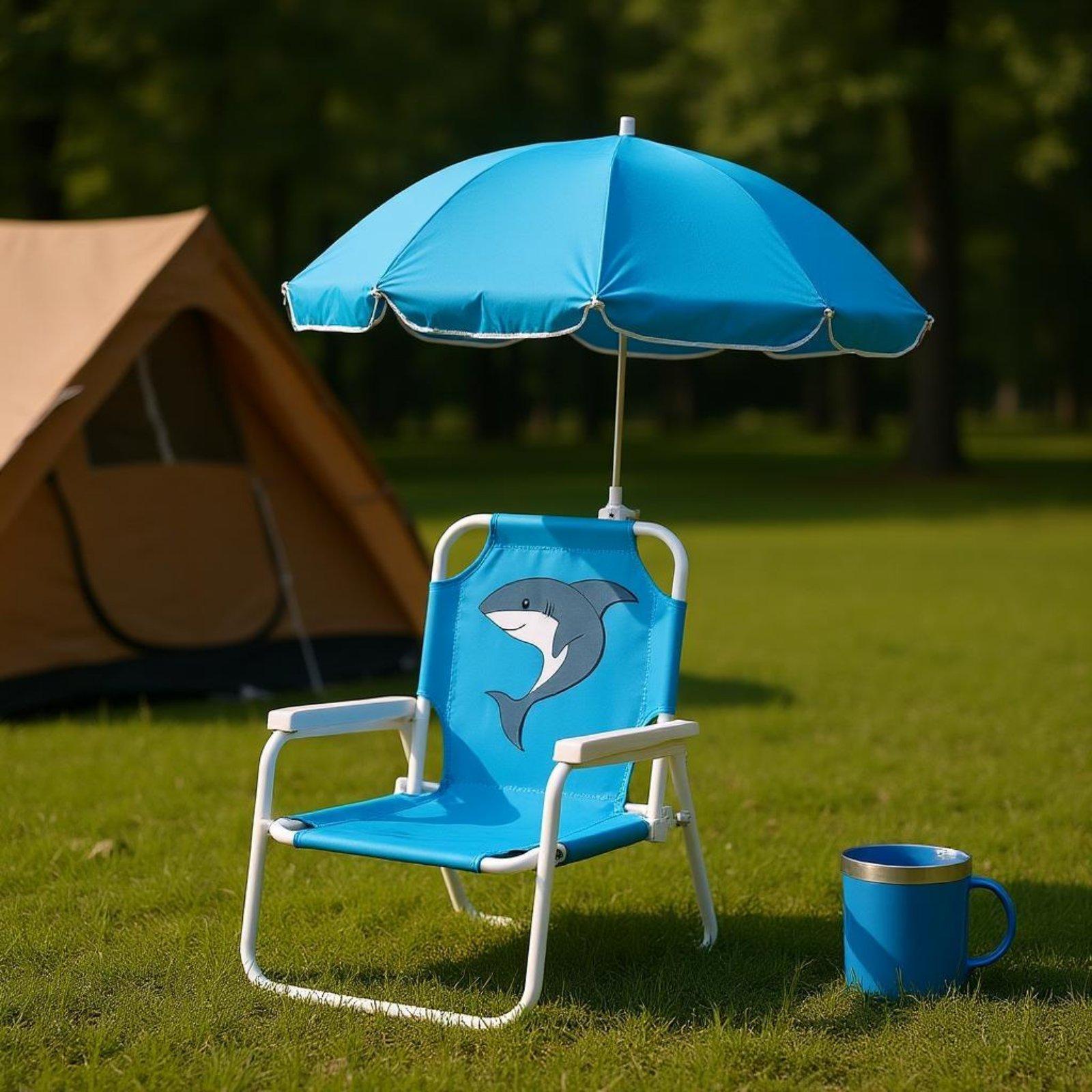 Kids Beach Chair with Umbrella - огляд і ціна Kids Outdoor Folding Chair