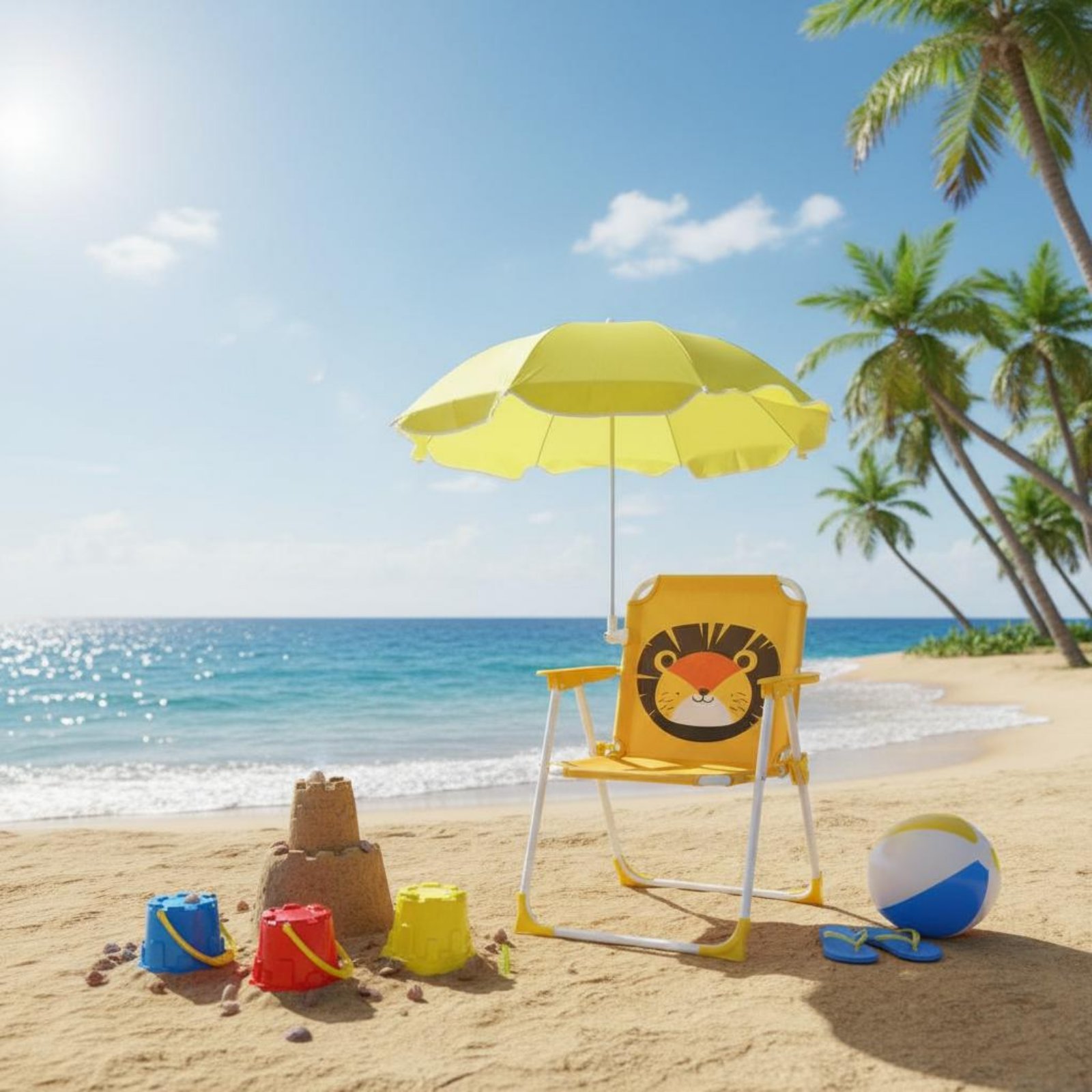 Kids Beach Chair with Umbrella - огляд і ціна Kids Outdoor Folding Chair