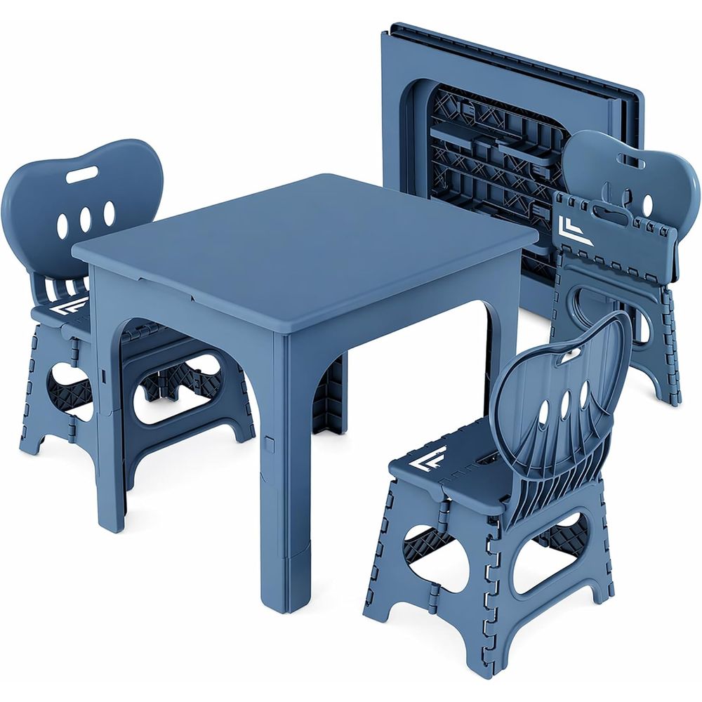 oldable Table and Chair Set, H - огляд і ціна Kids Outdoor Wooden Table