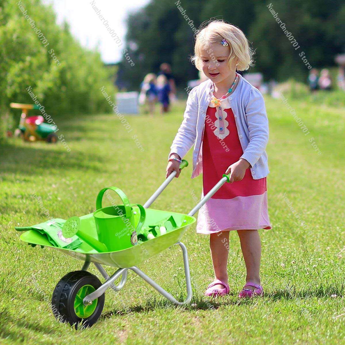 Kids Outdoor Wheelbarrow, Gree - огляд і ціна Kids Outdoor Garden