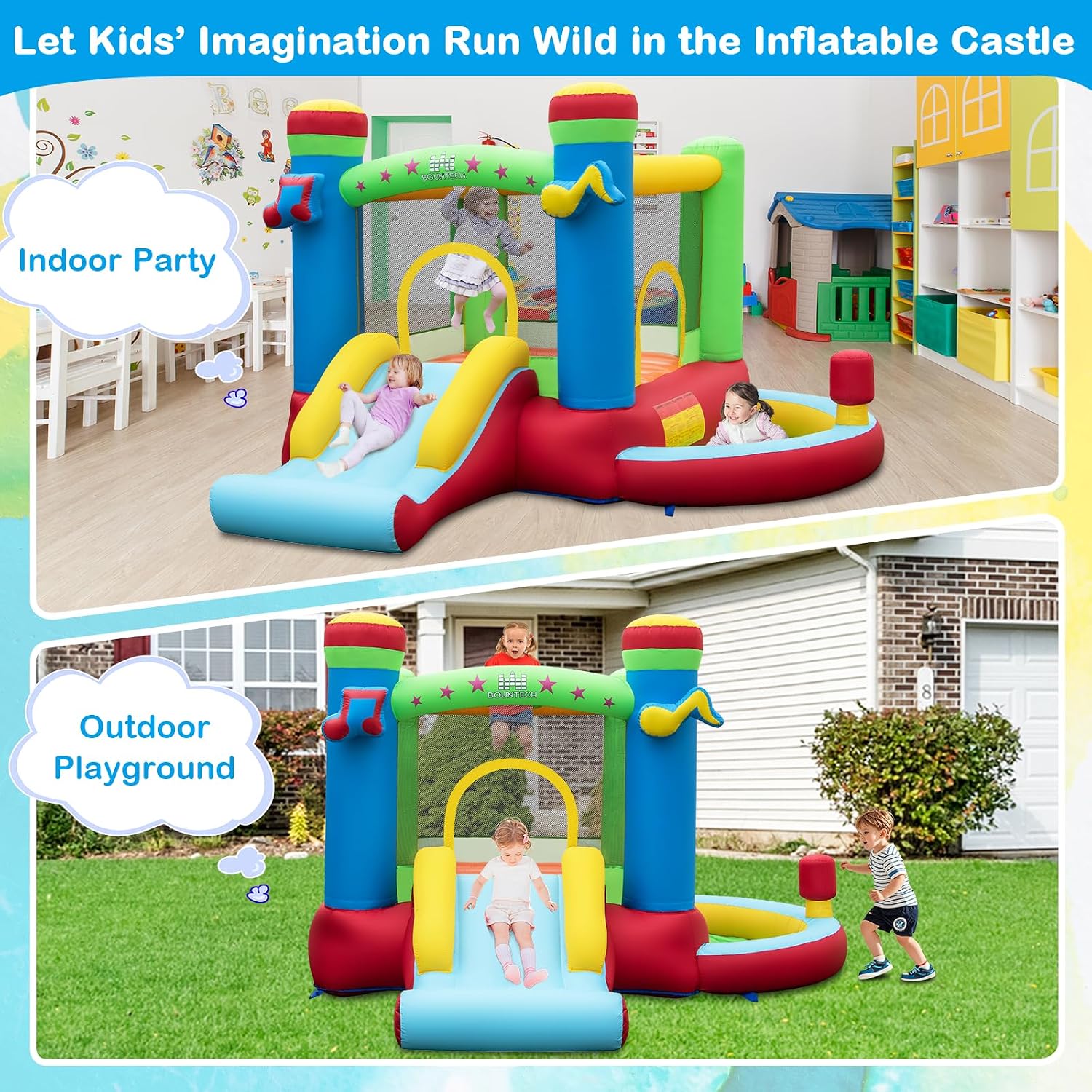 Inflatable Bounce House with B - огляд і ціна Kids Outdoor House