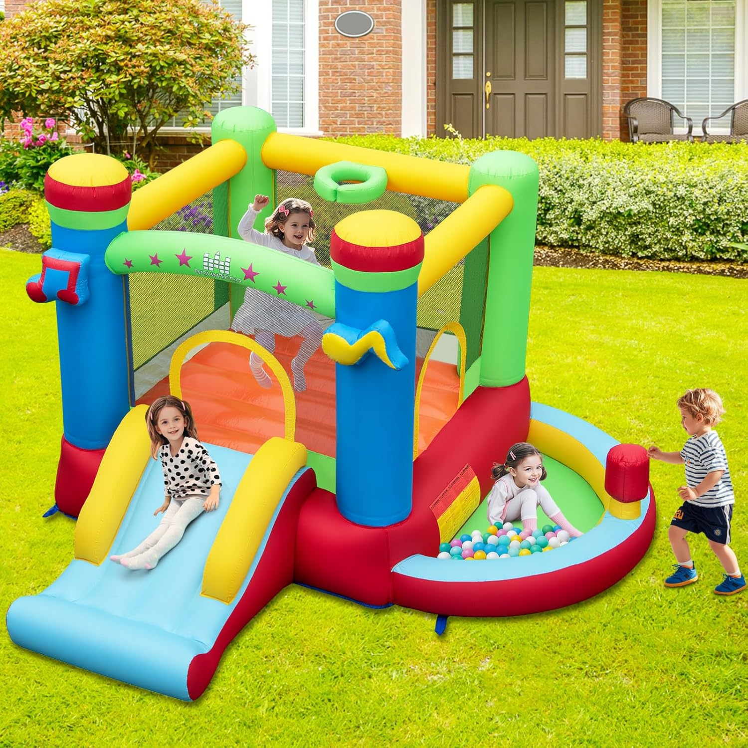 Inflatable Bounce House with B - огляд і ціна Kids Outdoor House
