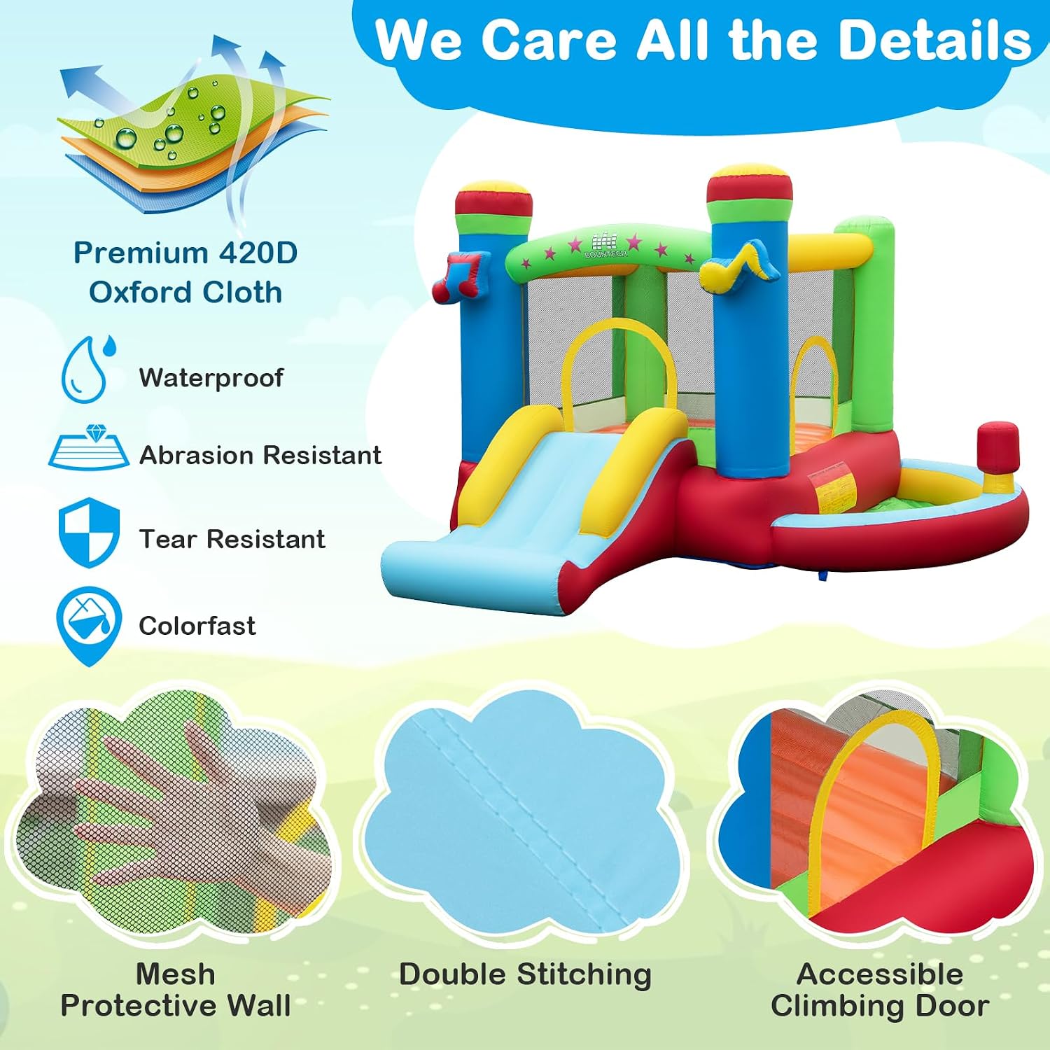 Inflatable Bounce House with B - огляд і ціна Kids Outdoor House