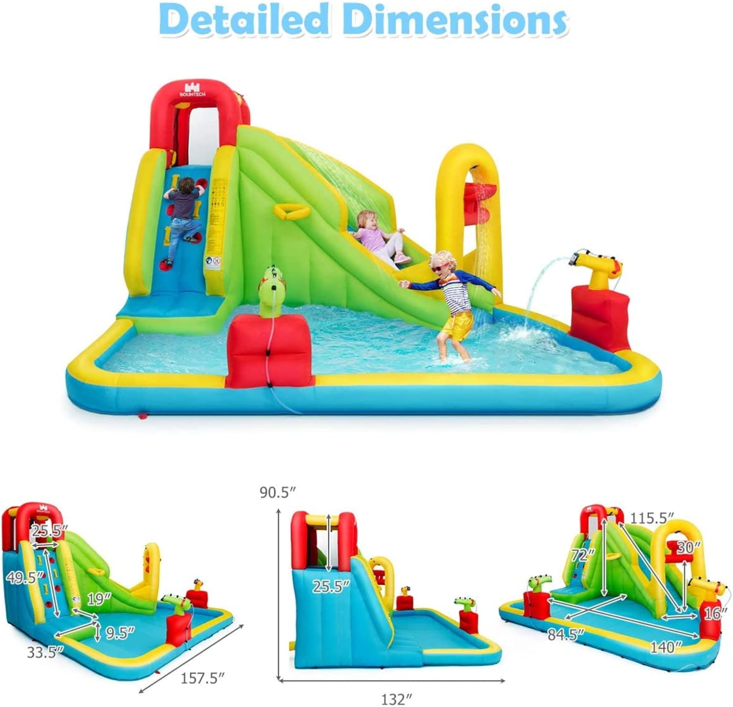 Mega Inflatable Water Park Bou - огляд і ціна Kids Outdoor Fun
