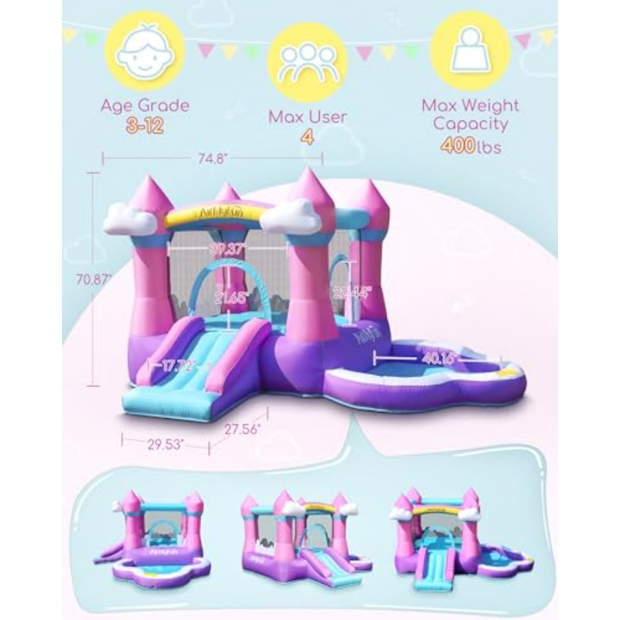 Pink inflatable bounce house f - огляд і ціна Kids Outdoor House