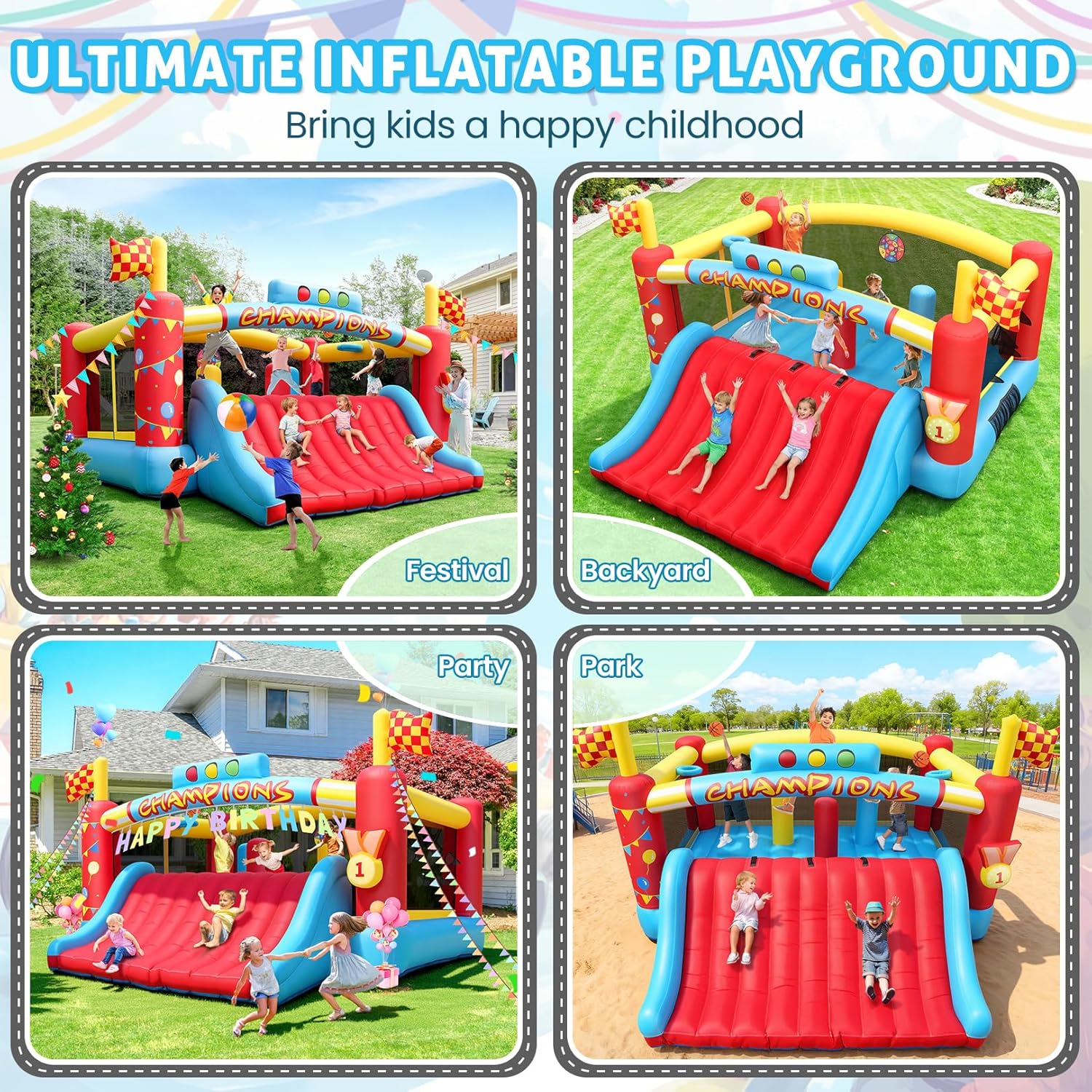 13FT Big Inflatable Bounce Hou - огляд і ціна Kids Outdoor House