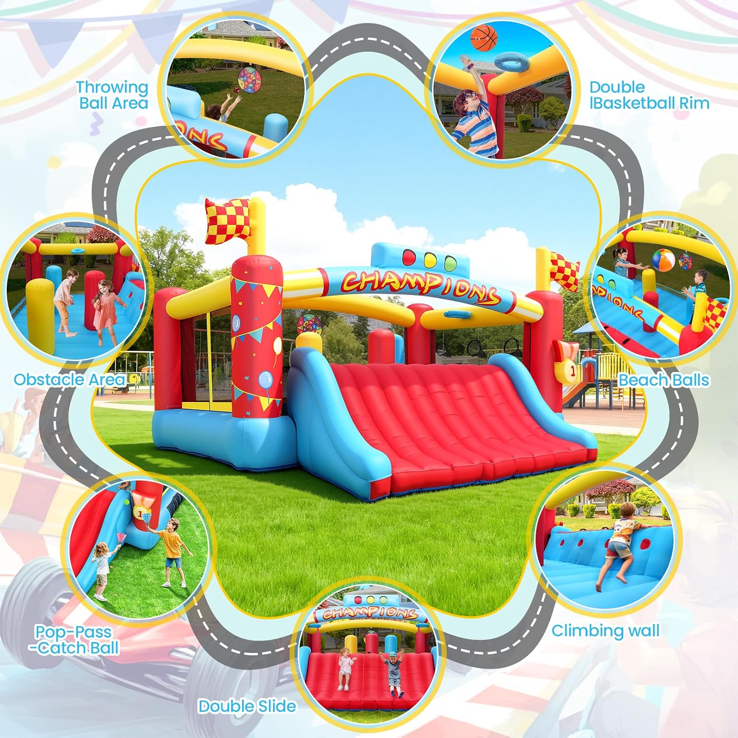 13FT Big Inflatable Bounce Hou - огляд і ціна Kids Outdoor House