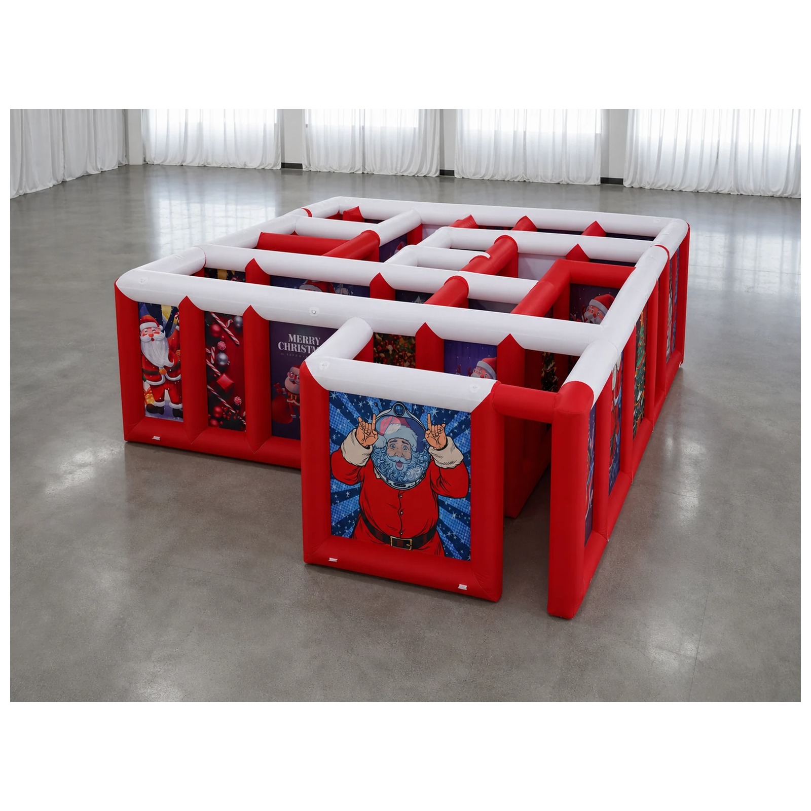 Large Red White Flat Roof Infl - огляд і ціна Kids Outdoor Fun