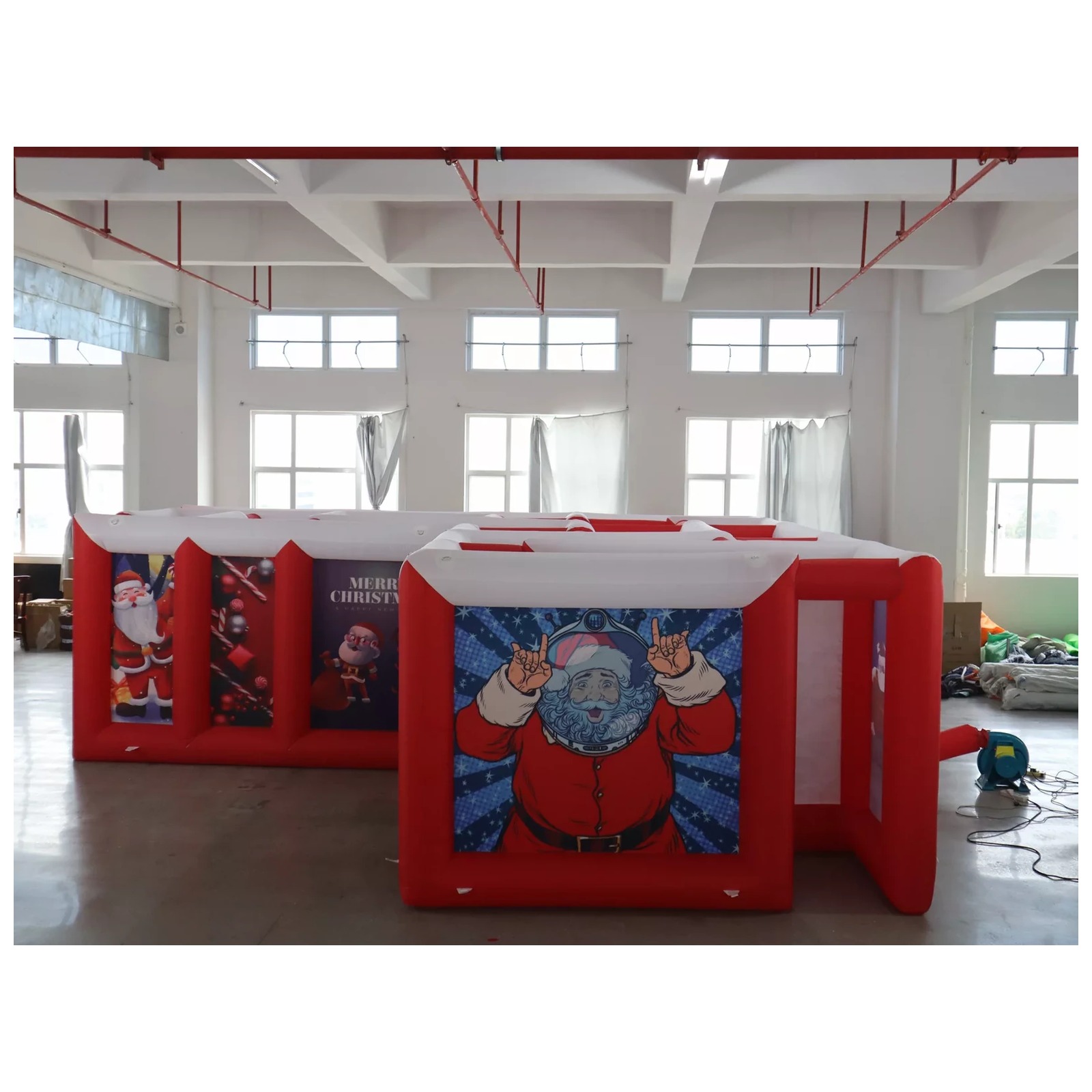 Large Red White Flat Roof Infl - огляд і ціна Kids Outdoor Fun