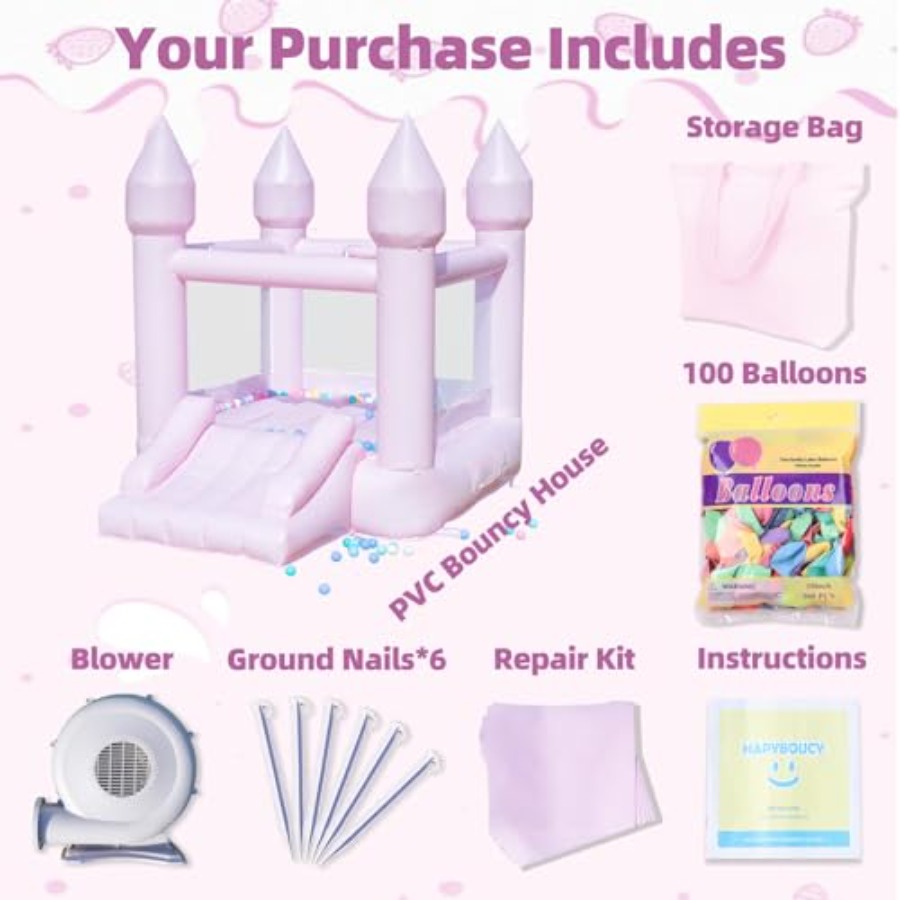 PVC bounce house for kids 3-6  - огляд і ціна Kids Outdoor House